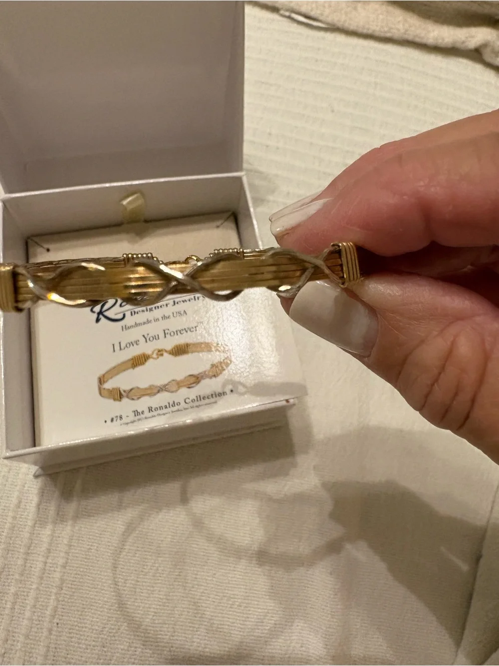 Ronaldo Gold Braided Multi-Strand Wire Bracelet